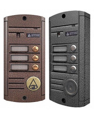 Видеопанель вызывная накладная на 3 абонента Activision AVP453 (PAL, медь) в Санкт-Петербурге Вызывные видеопанели малоабонентные Pintop.ru