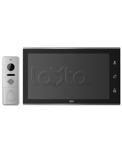Комплектвидеодомофона CTV-DP4105AHD (черный) в Санкт-Петербурге Комплекты домофонов Pintop.ru