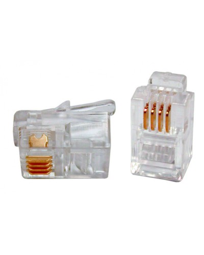 Коннектор телефонный для телефонных трубок Cabeus 4P4C в Санкт-Петербурге Коннекторы и разъемы Pintop.ru