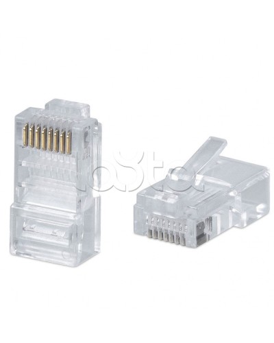 Коннектор RJ-45 под витую пару, категория 5e, универсальный (для одножильного и многожильного кабеля) Cabeus 8P8C в Санкт-Петербурге Коннекторы и разъемы Pintop.ru