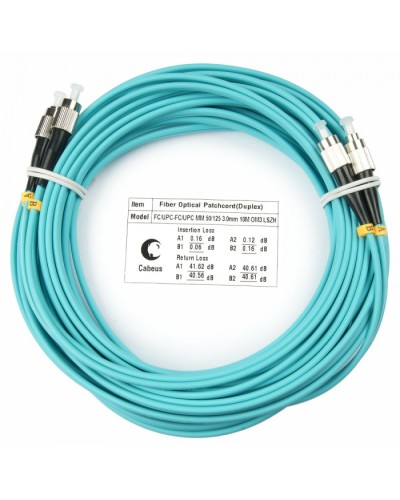 Шнур оптический duplex FC-FC 50/125 mm OM3 10м LSZH Cabeus FOP-50-FC-FC-10m в Санкт-Петербурге Патч-корды и пигтейлы Pintop.ru