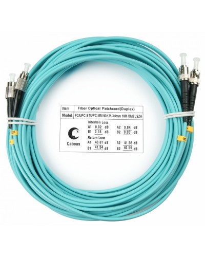 Шнур оптический duplex FC-ST 50/125 mm OM3 25м LSZH Cabeus FOP-50-FC-ST-25m в Санкт-Петербурге Патч-корды и пигтейлы Pintop.ru