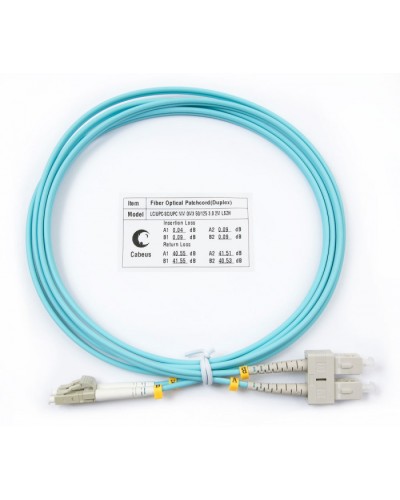 Шнур оптический duplex LC-SC 50/125 mm OM3 1,5м LSZH Cabeus FOP-50-LC-SC-1,5m в Санкт-Петербурге Патч-корды и пигтейлы Pintop.ru