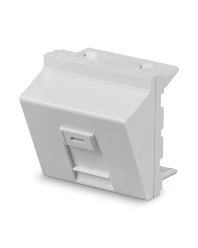 Вставка 45x45 (Mosaic) для 1 модуля формата Keystone Jack, угловая Cabeus (FP-A-45-1M) в Санкт-Петербурге Модули Keystone Pintop.ru