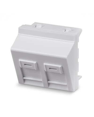 Вставка 45x45 (Mosaic) для 2 модулей формата Keystone Jack, угловая Cabeus (FP-A-45-2M) в Санкт-Петербурге Модули Keystone Pintop.ru