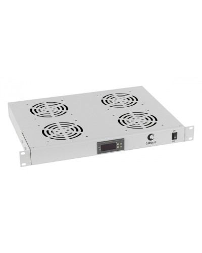 Панель вентиляционная с 4 вентиляторами с цифровым термодатчиком Cabeus JG03t в Санкт-Петербурге Вентиляторные модули Pintop.ru