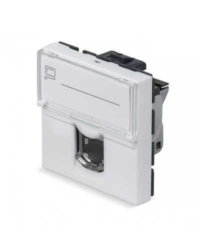 Модуль Keystone Jack RJ-45(8P8C), 180 градусов, категория 6a, экранированная Cabeus (KJ-RJ45-Cat.6a-SH-180T-FP-L-45) в Санкт-Петербурге Модули Keystone Pintop.ru