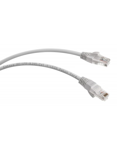 Патч-корд UTP, категория 6, 3 м, LSZH, неэкранированный, серый Cabeus PC-UTP-RJ45-Cat.6-3m-LSZH в Санкт-Петербурге Патчкорды (медные) Pintop.ru