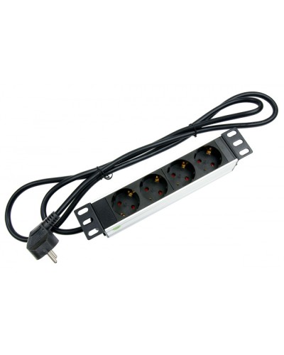 Блок евророзеток для 10 шкафов, горизонтальный, 4 розетки, 16 A Cabeus PDU-4P-2EU в Санкт-Петербурге Блоки розеток Pintop.ru