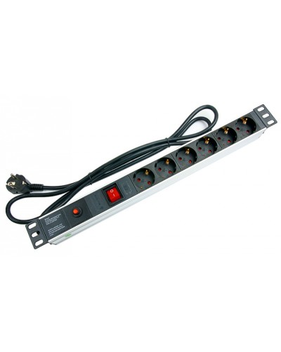 Блок на 6 розеток EU горизонтальный для 19 шкафов Cabeus PDU-6P-F-2EU в Санкт-Петербурге Блоки розеток Pintop.ru