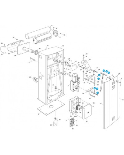 Вал деблокиратора Came 119RIG051 в Санкт-Петербурге Запчасти для шлагбаумов и автоматики Pintop.ru