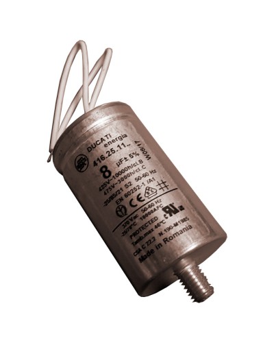 Конденсатор 8 мкФ с гибкими выводами и болтом Came 119RIR339 в Санкт-Петербурге Запчасти для шлагбаумов и автоматики Pintop.ru