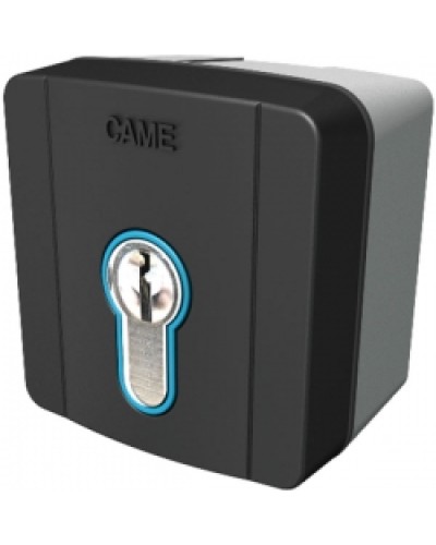 Ключ-выключатель накладной с цилиндром замка DIN и синей подсветкой Came 806SL-0050 в Санкт-Петербурге Запчасти для шлагбаумов и автоматики Pintop.ru