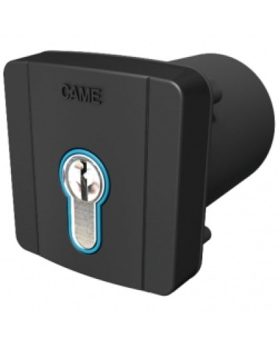 Ключ-выключатель встраиваемый с цилиндром замка DIN и синей подсветкой Came 806SL-0060 в Санкт-Петербурге Запчасти для шлагбаумов и автоматики Pintop.ru