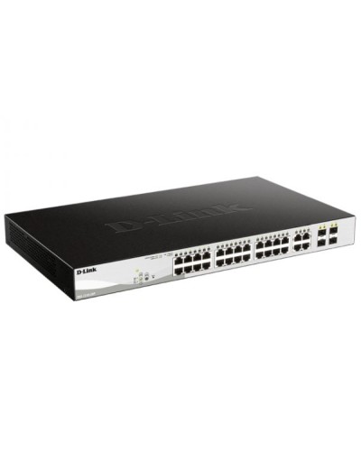 Управляемый L2 коммутатор с 24 портами 10/100/1000Base-T и 4 комбо-портами 100/1000Base-T/SFP (24 порта PoE 802.3af/at, РоЕ-бюджет 193 Вт) D-Link DGS-1210-28P/FL1A в Санкт-Петербурге Коммутаторы Pintop.ru