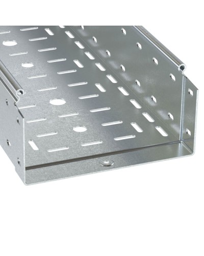 Лоток перфорированный 100х100 L 3000 толщ. 1,2 мм, цинк-ламельный DKC (3534112ZL) в Санкт-Петербурге Кабельные лотки Pintop.ru