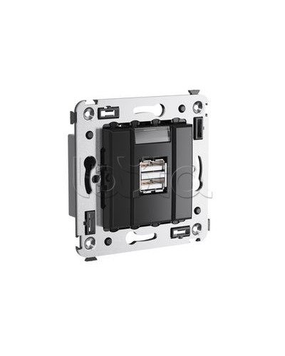 Устройство зарядное Avanti, Черный квадрат DKC 4402543 в Санкт-Петербурге Блоки розеток Pintop.ru