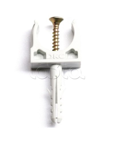 Держатель с защелкой и дюбелем, д.20 мм DKC 51320 в Санкт-Петербурге Держатели, клипсы, скобы Pintop.ru