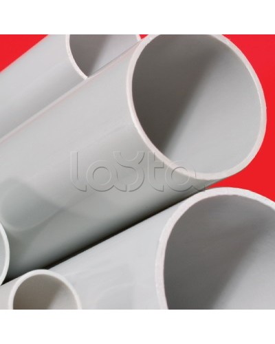 Труба ПВХ жёсткая атмосферостойкая д.16мм, лёгкая, 3м, цвет серый DKC 63916UF в Санкт-Петербурге Гладкая труба Pintop.ru