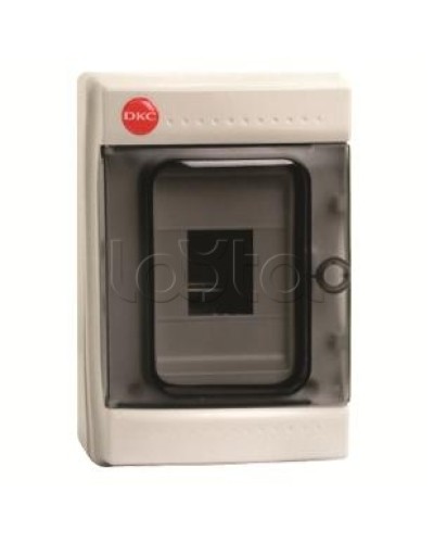 Щиток настенный с дверцей, 4 модуля, IP65, цвет серый DKC 85604 в Санкт-Петербурге Боксы для автоматов Pintop.ru