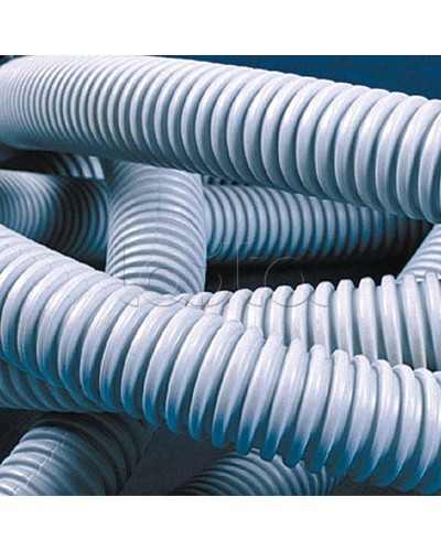 Труба ПВХ гибкая гофр. д.16мм, лёгкая без протяжки, 50м, цвет серый DKC 9091650 в Санкт-Петербурге Труба гофрированная Pintop.ru