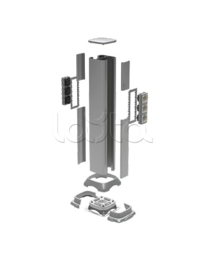 Колонна алюминевая 0,71 м, цвет светло-серебристый металлик DKC 09591 в Санкт-Петербурге Аксессуары для стоек и шкафов Pintop.ru