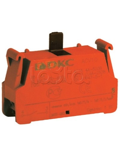 Блок контактный с клеммным безвинтовым зажимом, нормально-открытый DKC ACV10 в Санкт-Петербурге Клеммные колодки Pintop.ru
