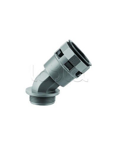 Муфта 45 грд. труба-коробка DN 12 мм, М16х1,5, полиамид, цвет черный DKC PAL12M16N в Санкт-Петербурге Повороты, муфты, тройники Pintop.ru