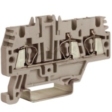 Зажим 2,5 кв.мм серый 1 ввод/2 вывода DKC ZHM510GR