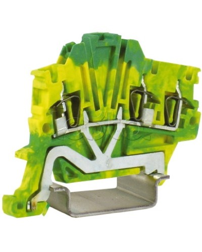 Зажим для заземления, 1 ввод/2 вывода, 1,5 кв.мм желто-зеленый DKC ZHT410 в Санкт-Петербурге Держатели, клипсы, скобы Pintop.ru