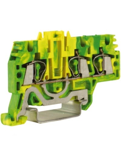 Зажим для заземления, 1 ввод/2 вывода, 2,5 кв.мм желто-зеленый DKC ZHT510 в Санкт-Петербурге Держатели, клипсы, скобы Pintop.ru