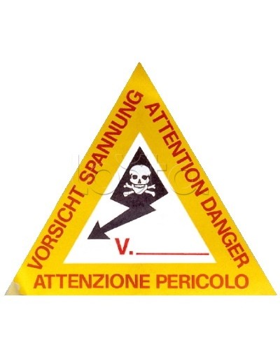 Предупреждающая табличка 120мм DKC ZTA002 в Санкт-Петербурге Аксессуары для лотков Pintop.ru