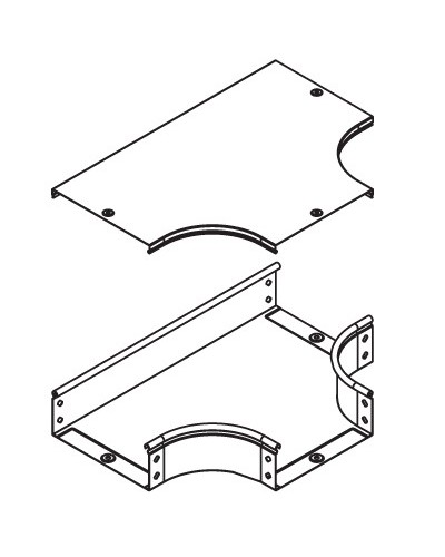 Крышка DPT на ответвитель Т-образный горизонтальный осн. 300 DKC 38045 в Санкт-Петербурге Аксессуары для лотков Pintop.ru