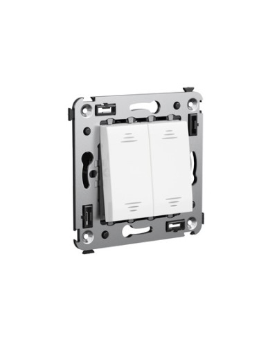 Выключатель двухклавишный в стену, Avanti, Белое облако DKC 4400104 в Санкт-Петербурге Аксессуары для стоек и шкафов Pintop.ru