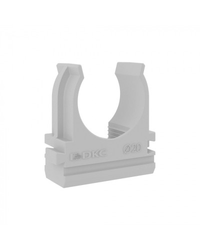Держатель-клипса быстрого монтажа, для крепления труб, ф20мм, пластик, RAL 7035 DKC 51020M в Санкт-Петербурге Держатели, клипсы, скобы Pintop.ru