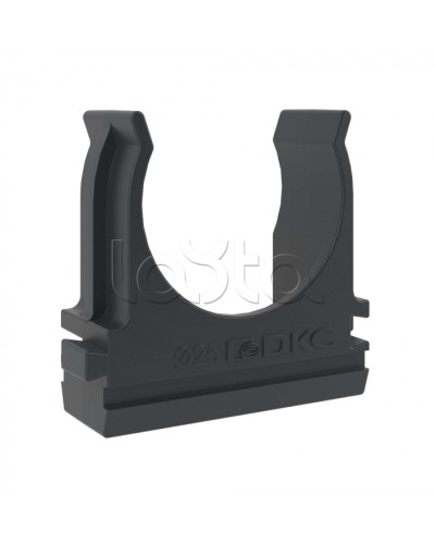 Держатель с защелкой D=25 (Черный) DKC (51025N) в Санкт-Петербурге Держатели, клипсы, скобы Pintop.ru