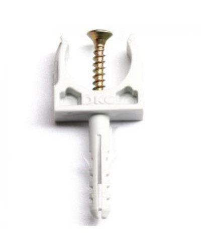 Держатель с защелкой и дюбелем, д.25 мм DKC 51325R5 в Санкт-Петербурге Держатели, клипсы, скобы Pintop.ru