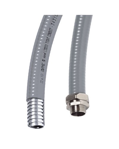 Металлорукав DN 20мм в гладкой ПВХ изоляции, Dвн 20,5 мм, Dнар 27,0,IP66, 50 м, цвет серый DKC 6070R-22 в Санкт-Петербурге Крепежные изделия Pintop.ru