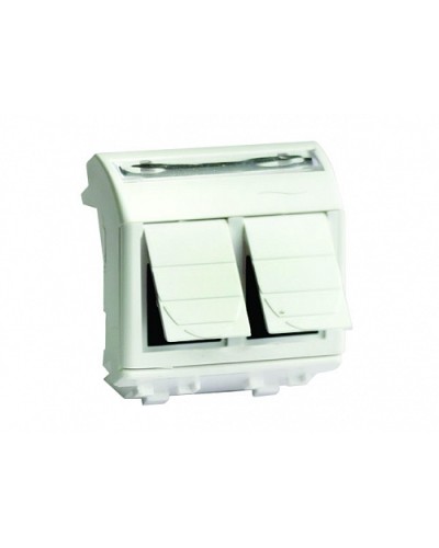 Комп.роз. RJ45 кат.6 (2 разъема 8P8C, Hyperline) Brava, белая, 2М DKC (76452B) в Санкт-Петербурге Розетки компьютерные и телефонные Pintop.ru