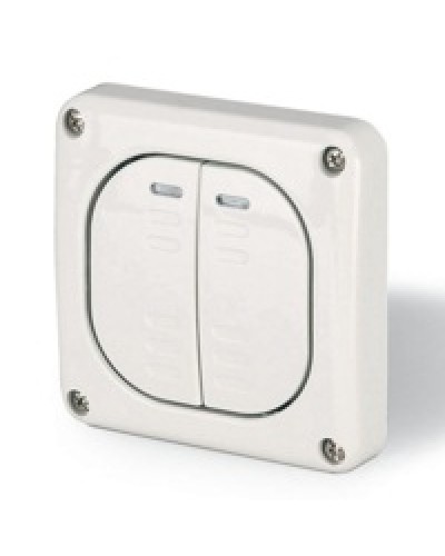 Выключатель однополюсный, двухклавишный DKC DIS1373022 в Санкт-Петербурге Аксессуары для стоек и шкафов Pintop.ru