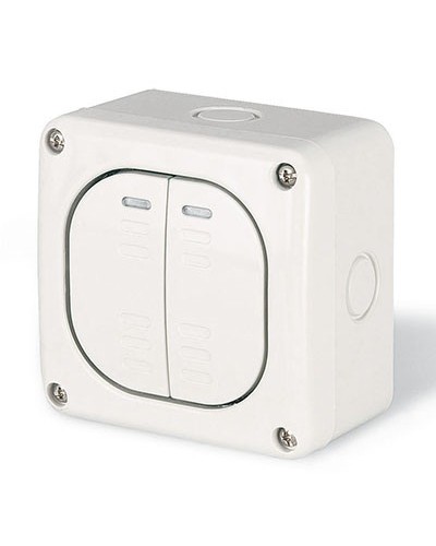 Выключатель однополюсный, двухклавишный, настенный DKC DIS1375022 в Санкт-Петербурге Аксессуары для стоек и шкафов Pintop.ru