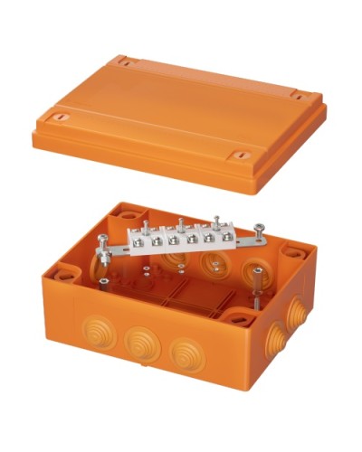 Коробка распределительная IP55, пластиковая с кабельными вводами и клеммниками 240х190х90мм DKC FSK41610 в Санкт-Петербурге Распределительные коробки Pintop.ru