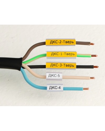Маркировка для провода, гибкая, для трубочек. 4х12мм. Белая DKC NUTFL12 в Санкт-Петербурге Держатели, клипсы, скобы Pintop.ru