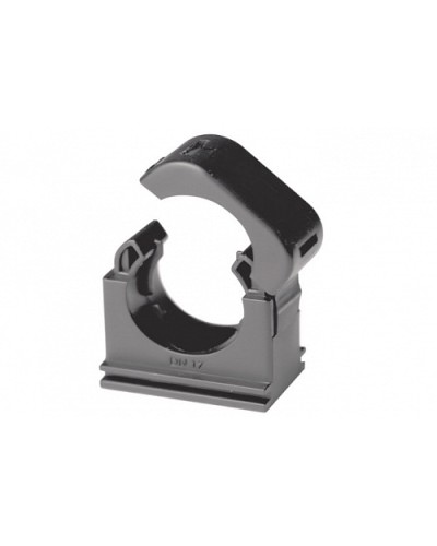 Держатель с крышкой DN 17 мм, полиамид, цвет чёрный (PASW17N) в Санкт-Петербурге Держатели, клипсы, скобы Pintop.ru