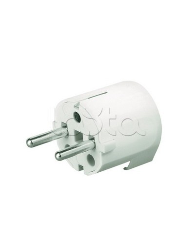 Вилка кабельная, бытовая с центральным вводом кабеля. Белая. IP20 16А 2P+E 230В DKC DIS1302063 в Санкт-Петербурге Аксессуары для стоек и шкафов Pintop.ru