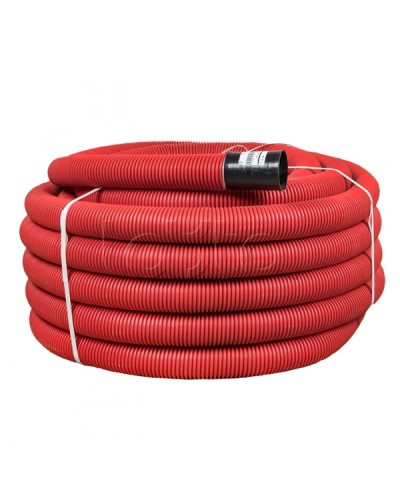 Труба гофр. двустенная ПНД/ПНД гибкая с протяжкой d75 мм (50 м) красная EKF-Plast (tg2st-75-50m) в Санкт-Петербурге Труба гофрированная Pintop.ru