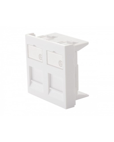 Адаптер 45 × 45 мм для 2 модулей Keystone, белый Eurolan (16H-45-03WT) в Санкт-Петербурге Модули Keystone Pintop.ru