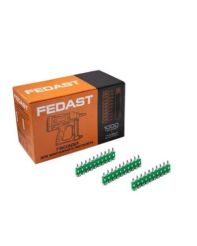 Гвозди 3.0*38 мм усиленные для монтажного пистолета (1000 шт/уп) FEDAST (fd3038eg) в Санкт-Петербурге Крепеж: Дюбели, шурупы, саморезы Pintop.ru