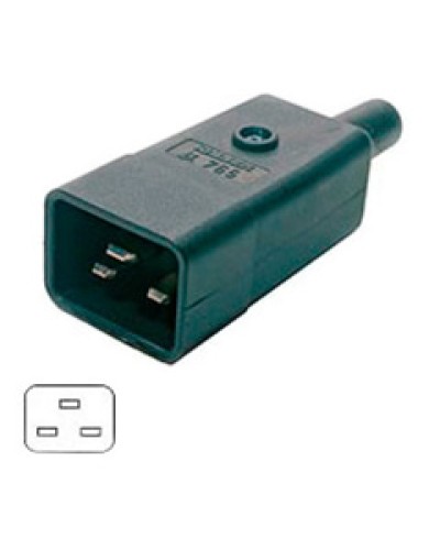 Разъем IEC 60320 C20 220В 16A на кабель Hyperline CON-IEC320C20 в Санкт-Петербурге Коммутационные изделия Pintop.ru