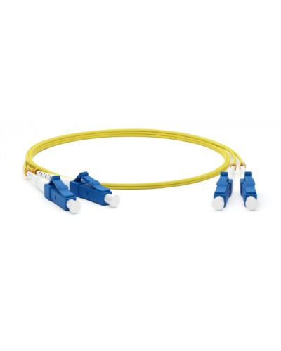 Патч-корд волоконно-оптический Hyperline FC-D2-9-LC/UR-LC/UR-H-10M-LSZH-YL в Санкт-Петербурге Патч-корды оптические Pintop.ru